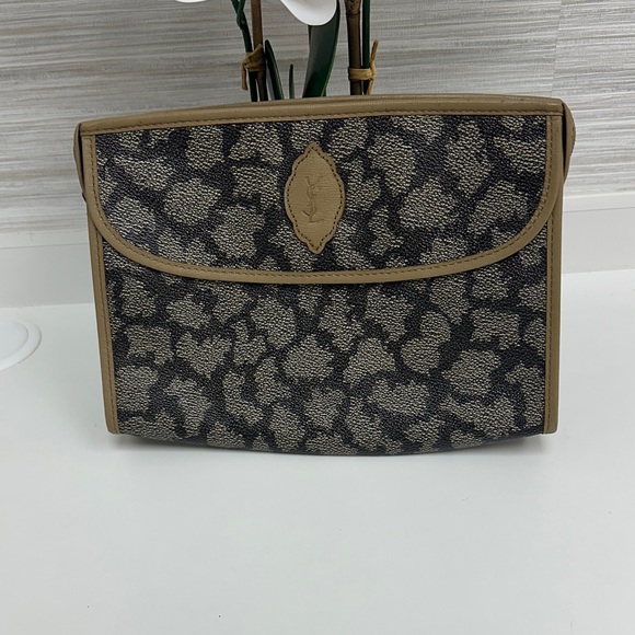 Yves Saint Laurent Black and Tan Clutch - Picture 2 of 13